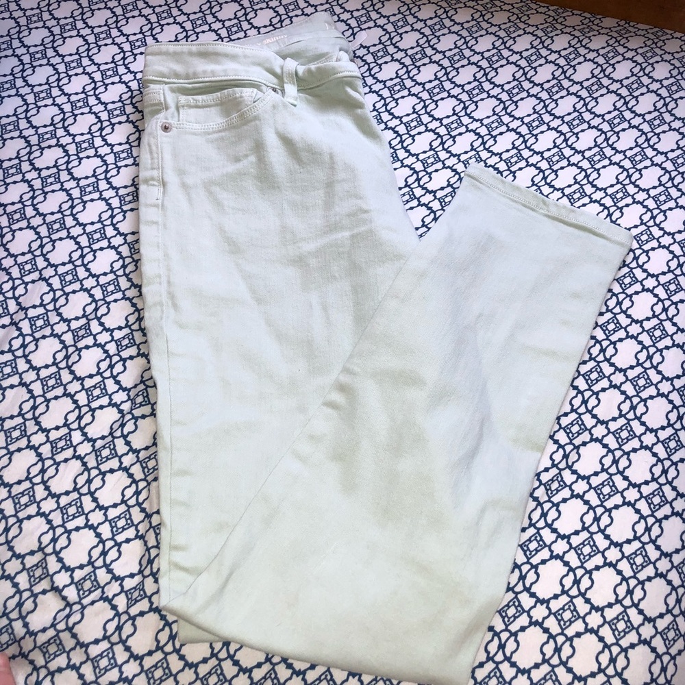 Loft Curvy Skinny jeans Mint Green